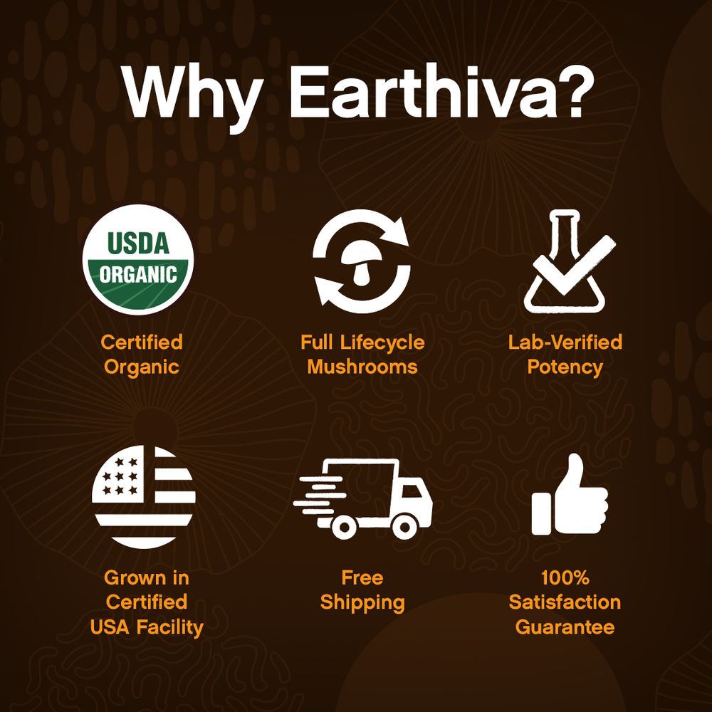 Organic Mushroom Capsules | Grown in a Certified US Facility | 10-in-1 Complex 1,200 mg | Lion’s Mane, Chaga, Turkey Tail, Maitake, Shiitake, Reishi  & More | Laboratory Tested | Superior Absorption